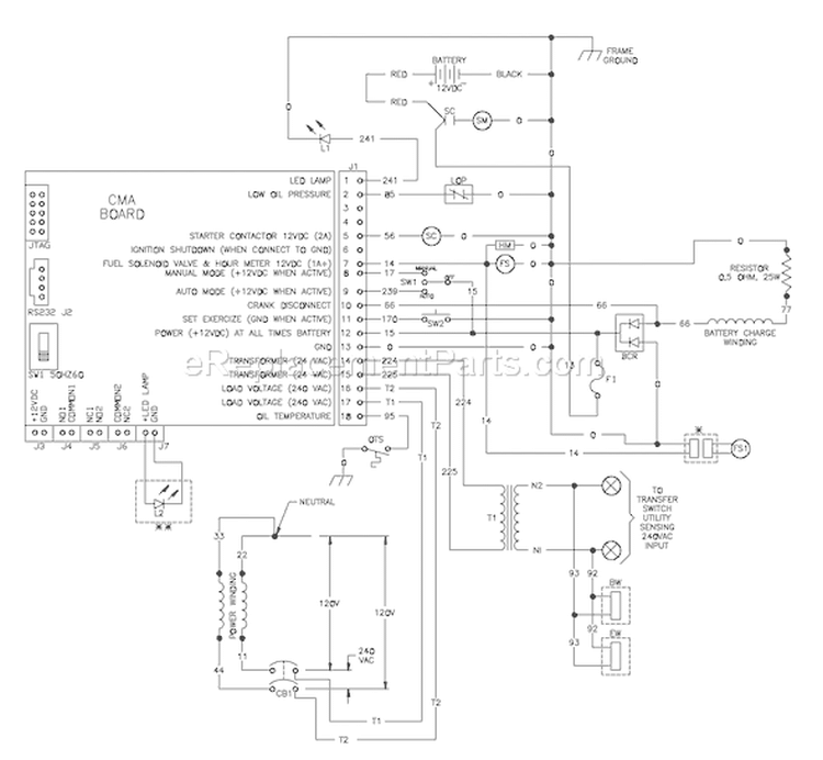 Page F Diagram and Parts List for 1815-0  Briggs and Stratton Generator